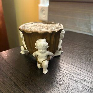 Vintage Lefton Cherub small planter Japan